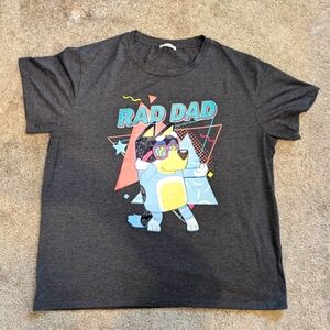 Mens XXL Bluey dad t-shirt